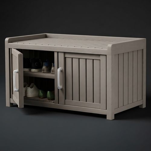 Trygoal Resin Storage Bench, Grey